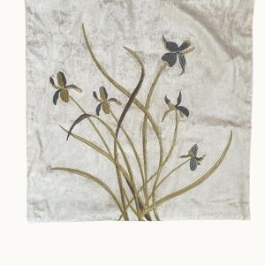 NWT Michael Aram Iris Embroidered Velvet Decorative Pillow Cover